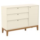 Ver imagem 4 de Berço Americano e Cômoda Sapateira Unique Off White Eco Wood com Colchão Ortobom - Matic