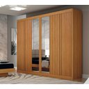 Ver imagem 1 de Guarda Roupa New Braga 06 Portas Ripado C/ Kit 4 Espelho Cinamomo