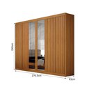 Ver imagem 2 de Guarda Roupa New Braga 06 Portas Ripado C/ Kit 4 Espelho Cinamomo
