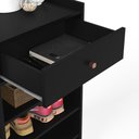 Ver imagem 2 de Sapateira Com Assento e Gaveta Hall - Preto Acetinado - Patrimar