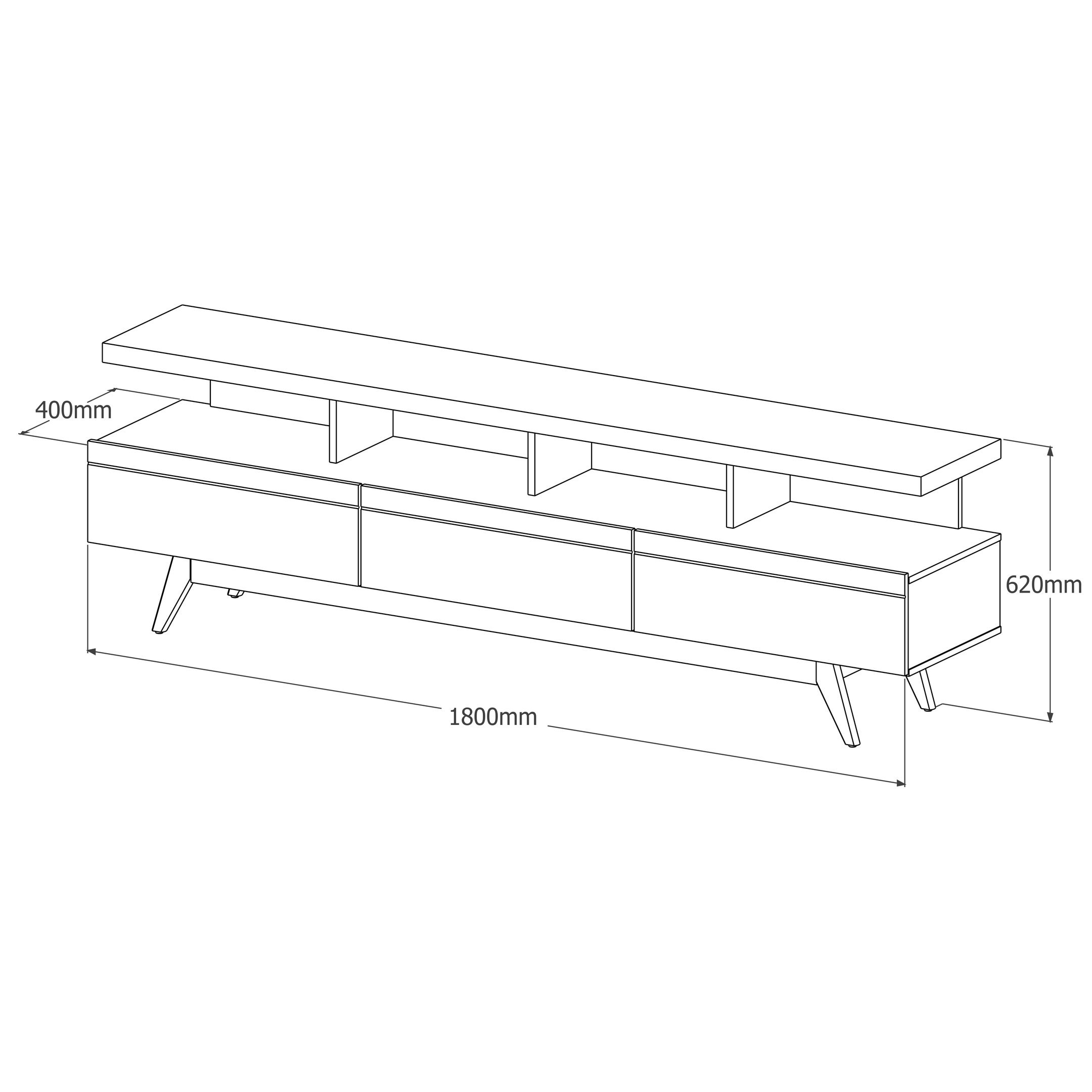 RACK VIVARE PARA SALA TV ATE 72 VIVARE WOOD 1.8:OFF WHITE/FREIJO - 3