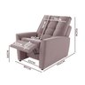 Cadeira de Leitura Reclinável Rosê Veludo Kyle Jm Móveis - 3
