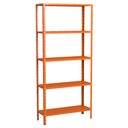 Ver imagem 1 de Estante Aço 5 Prateleiras Livros Cozinha Quarto Eaf005 Laranja