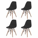 Ver imagem 4 de Conjunto Mesa Redonda 70cm Branca C/4 Cadeiras Eifffel Preta