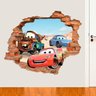 Adesivo de Parede Buraco Falso Carros Relâmpago Mcqueen 3D - M 61x75cm - 1