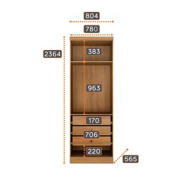 Closet Modulado Safira 009 Clic Moveis - 4