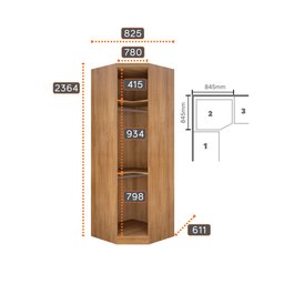 Closet Modulado Safira 009 Clic Moveis - 6