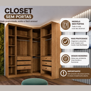 Ver imagem 3 de Closet Modulado Casal 6 Gavetas Safira 009 MDF sem Portas Una Mobília