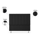 Ver imagem 1 de Cabeceira Estofada Cama Box Carla Linha Premium Cor:Preto;Tamanho:Queen 160 cm