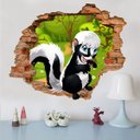 Ver imagem 1 de Adesivo de Parede Buraco Falso 3D Gambá - M 61x75cm