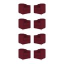 Ver imagem 1 de Kit 8 Poltronas Tilla Decorativas Consultório Sala Tecido Suede Cor:marsala