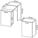 Ver imagem 3 de Escrivaninha Multiuso Retratil 2 Nicho Me4170 Amendoa Tecno Mobili