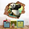 Adesivo de Parede Buraco Falso 3D Kung Fu Panda - M 61x75cm - 1