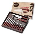 Ver imagem 1 de Kit para Churrasco Polywood 14 Peças Cabo Vermelho - Tramontina Utilidades 21199/789