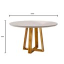 Ver imagem 3 de Conjunto Sala de Jantar Natalle 4 Lugares Mesa Redonda 1,2m e 4 Cadeiras Moveis Mix