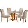 Conjunto Sala de Jantar Natalle 4 Lugares Mesa Redonda 1,2m e 4 Cadeiras Moveis Mix - 2