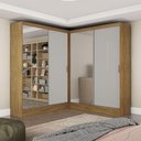 Ver imagem 1 de Closet Casal Duplo Belém 4 Portas Plus 4 Gavetas Carioca Móv Cinamomo com Off White