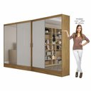 Ver imagem 4 de Closet Casal Duplo Belém 4 Portas Plus 4 Gavetas Carioca Móv Cinamomo com Off White