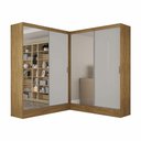 Ver imagem 7 de Closet Casal Duplo Belém 4 Portas Plus 4 Gavetas Carioca Móv Cinamomo com Off White