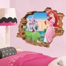 Adesivo de Parede Buraco Falso 3D Princesa Ariel 04 - M 61x75cm - 1