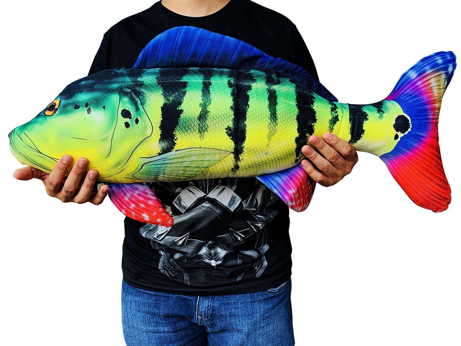 Almofada Formato Peixe Tucunaré Açu Presente Pescador Pesca - 2