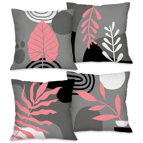Kit com 4 Capas para Almofadas Decorativas Flora Urbana