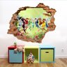 Adesivo de Parede Buraco Falso 3D Sininho e Fadas - M 61x75cm - 1