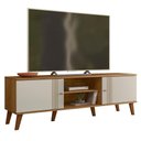 Ver imagem 3 de Rack Bancada 160 Cm para Tv 65 Pol Den 3900 Off White Nature Plla