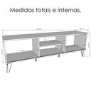 Ver imagem 6 de Rack Bancada 160 Cm para Tv 65 Pol Den 3900 Off White Nature Plla