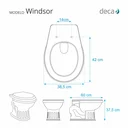 Ver imagem 2 de Assento Sanitario com Amortecedor Windsor Cinza Real para Vaso Deca