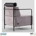 Ver imagem 3 de Poltrona Chico Bouclé Aveludado Cinza - Daf