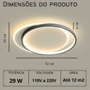 Ver imagem 3 de Luminária de Led de Sobrepor Duas Luas Redondas 29w Bivolt 3 em 1