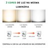 Luminária de Led de Sobrepor Duas Luas Redondas 29w Bivolt 3 em 1 - 9