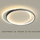 Ver imagem 2 de Luminária de Led de Sobrepor Duas Luas Redondas 29w Bivolt 3 em 1