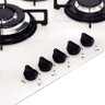 Cooktop À Gás Glass 70cm Tramontina 5 Bocas com 1 Tripla Chama Bivolt - Vidro Branco - 5