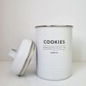 Lata Porta Condimento de Metal Porta Biscoitos 2100ml Copenhag Yoi Cookies Branco Fosco - 5