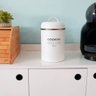 Lata Porta Condimento de Metal Porta Biscoitos 2100ml Copenhag Yoi Cookies Branco Fosco - 4