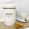 Lata Porta Condimento de Metal Porta Biscoitos 2100ml Copenhag Yoi Cookies Branco Fosco - 2