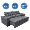 Sofá Top Veneza 300cm Retrátil e Reclinável Cinza - WS - 2