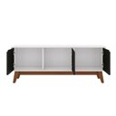 Ver imagem 5 de Rack Kappesberg 3 Portas Branco/preto Fosco 136 Cm