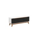 Ver mais imagens de Rack Kappesberg 3 Portas Branco/preto Fosco 136 Cm