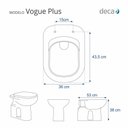 Ver imagem 3 de Tampa de Vaso Sanitario com Amortecedor Vogue Plus Branco para Bacia Deca
