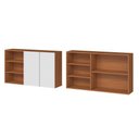 Ver imagem 2 de Armário Aéreo 120cm com 2 Portas e Nicho Luana Cinamomo Branco Aramóveis