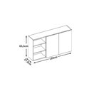Ver imagem 3 de Armário Aéreo 120cm com 2 Portas e Nicho Luana Cinamomo Branco Aramóveis
