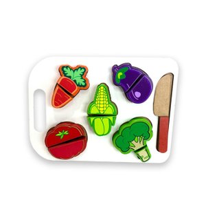 Tábua de Legumes com Velcro para Cortar | Zastras Educativo