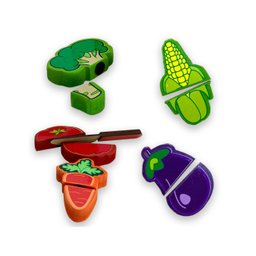 Tábua de Legumes com Velcro para Cortar | Zastras Educativo - 3