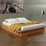 Cama King + Cabeceira 3,45m + 02 Mesas de Cabeceira 100% Mdf Cor:off White com Freijó - 2