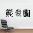 Ver imagem 1 de Adesivo de Parede desenhos Maias. Incas. Tribais - EG 60x180cm