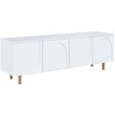 Ver imagem 1 de Rack Capela para TV 60" 160cm MDP com Portas Tip-On Branco Metta