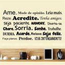 Ver imagem 1 de Adesivo de Parede Frase Ame e Viva Intensamente - G 70x137cm